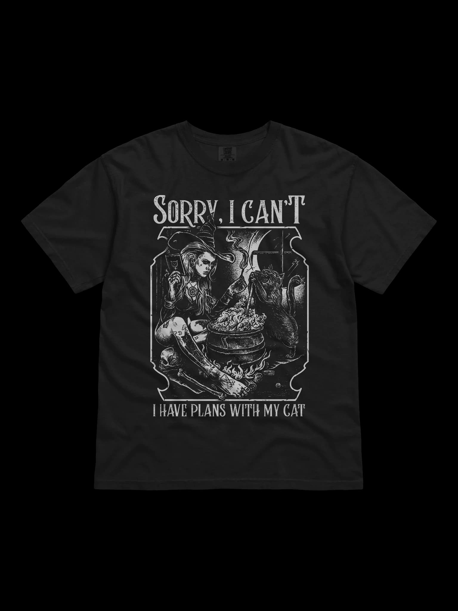 I Have Plans Witch My Cat - Witch Girl - Tee