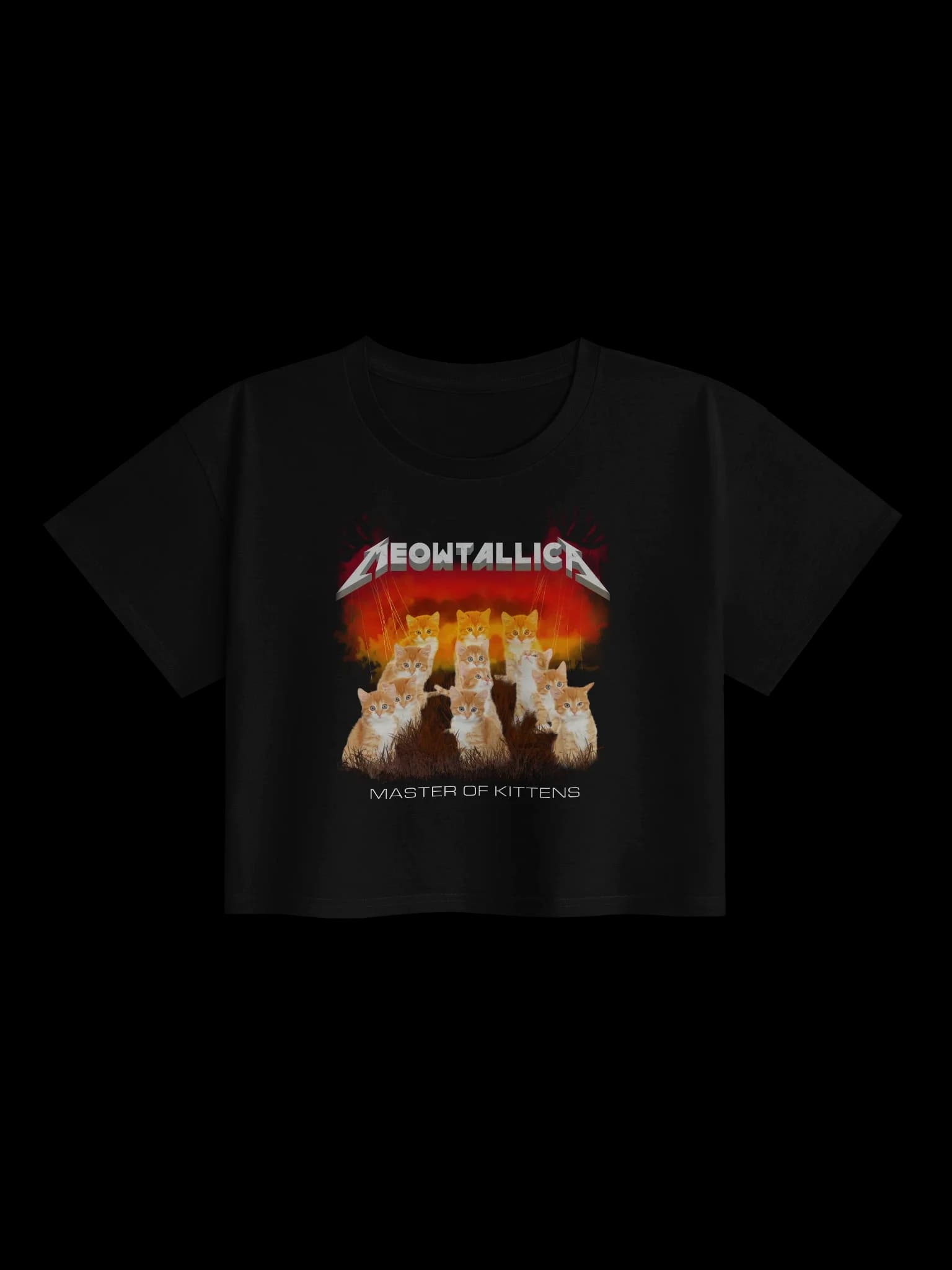 Meowtallica - Master Of Kittens - Crop Top