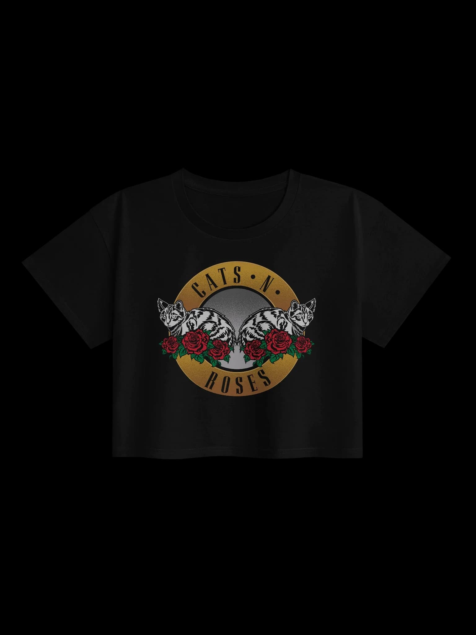 Cats'N'Roses - Crop Top