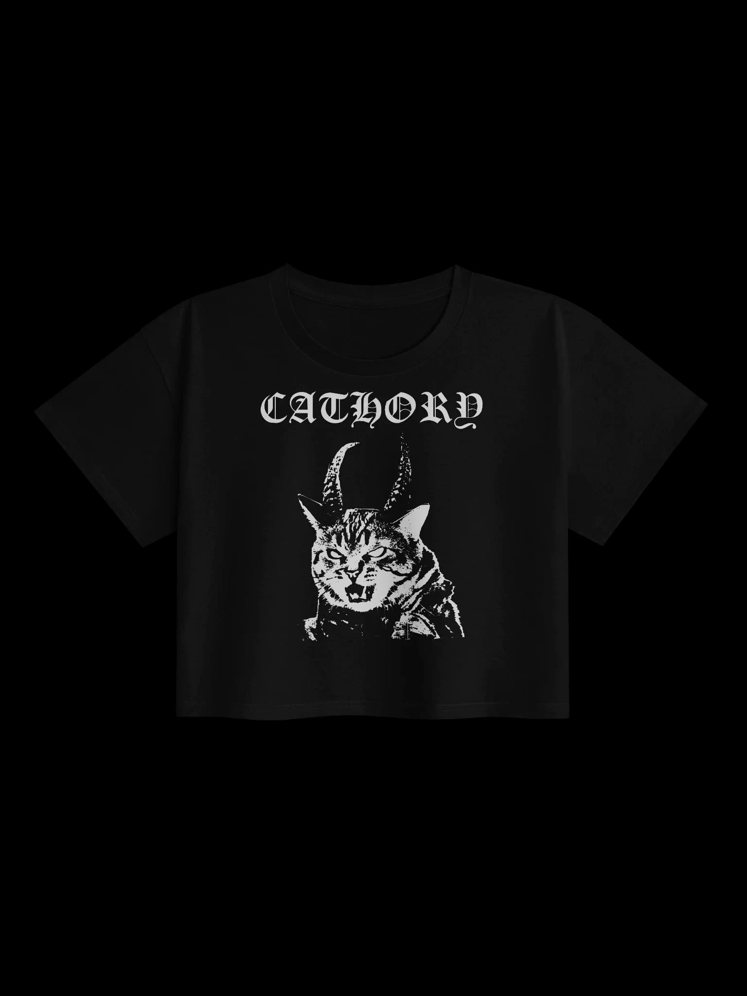 Cathory - White - Crop Top