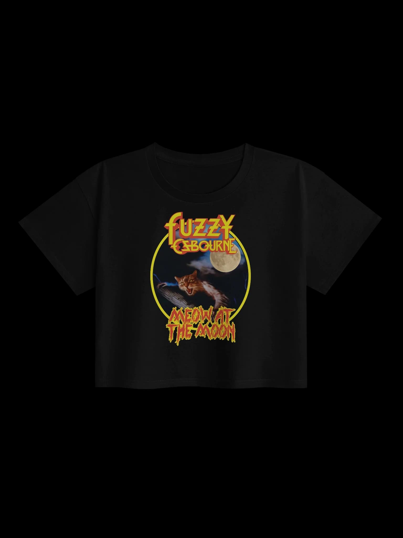 Fuzzy Osbourne - Meow At The Moon - Crop Top