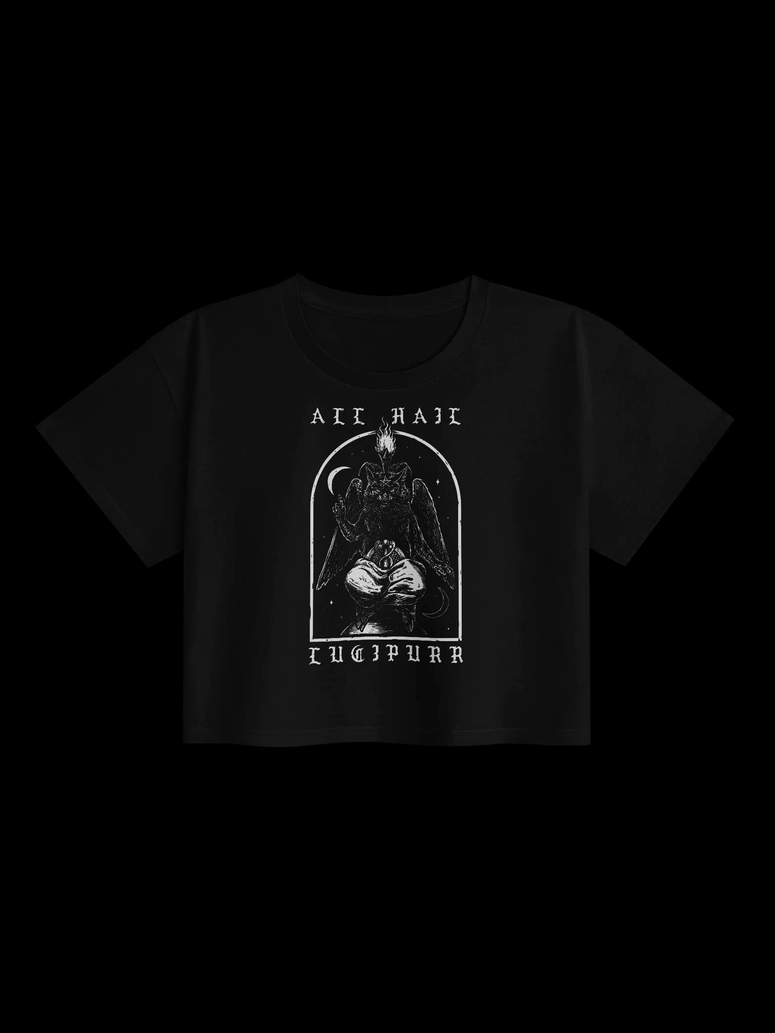 All Hail Lucipurr! - Crop Top