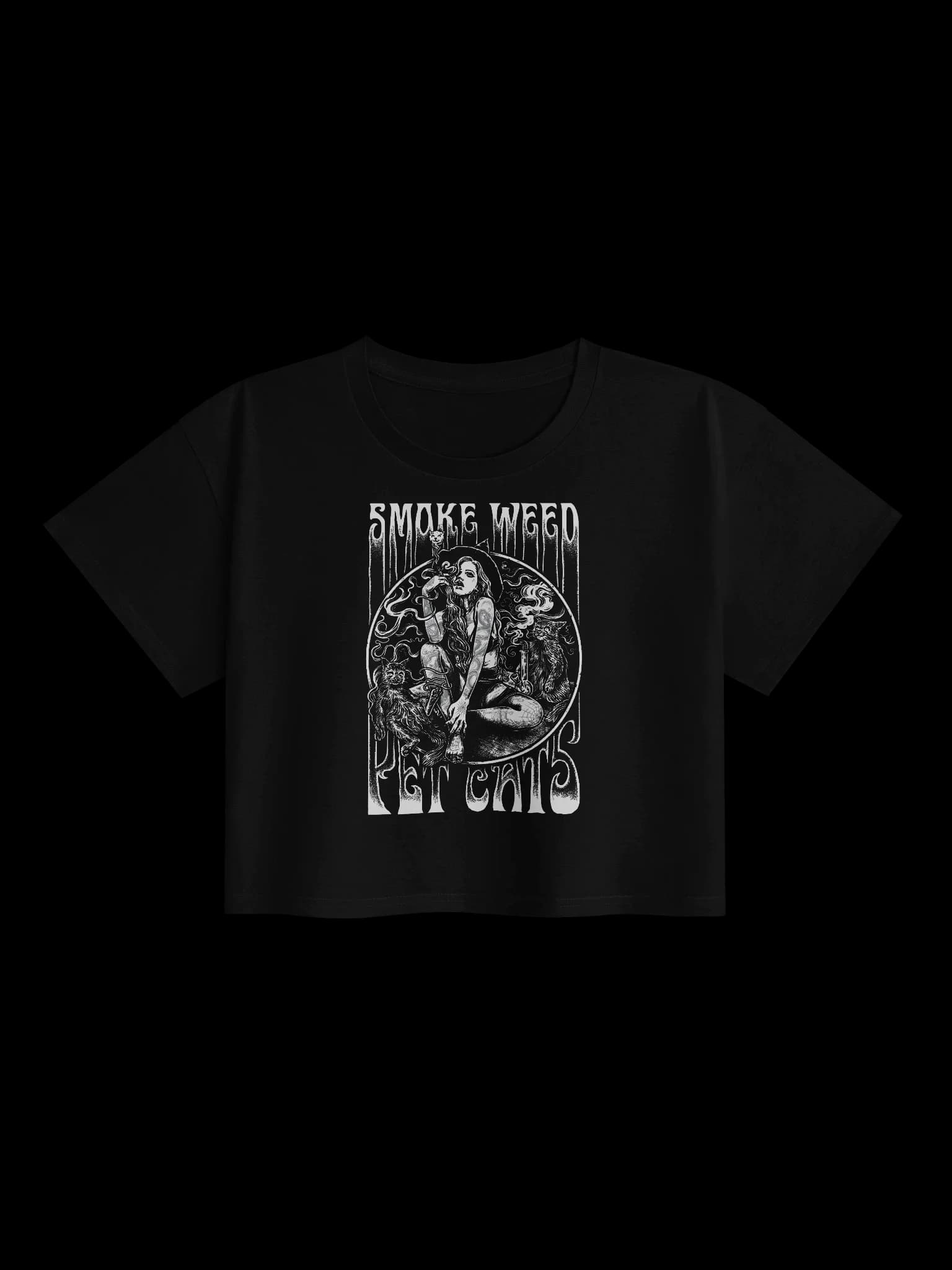 Smoke Weed, Pet Cats - Crop Top
