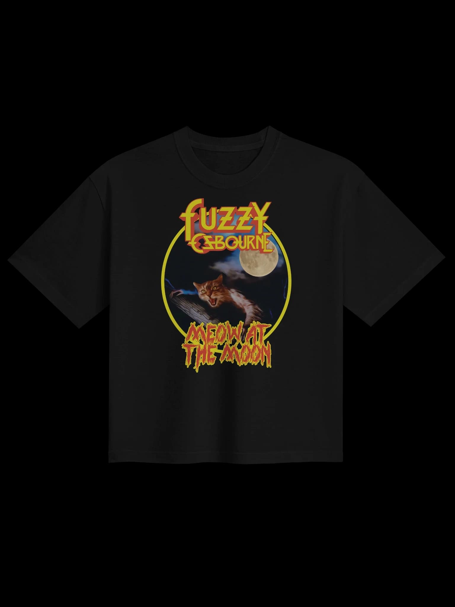 Fuzzy Osbourne - Meow At The Moon - Women's Tee