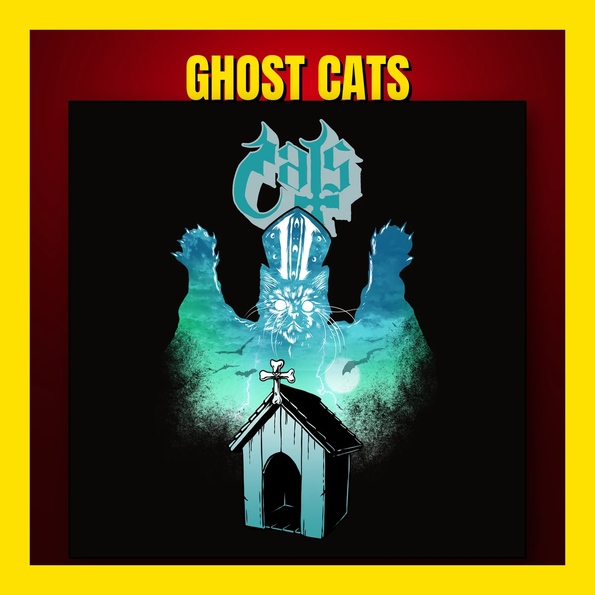 Ghost Cats cat metal cover art