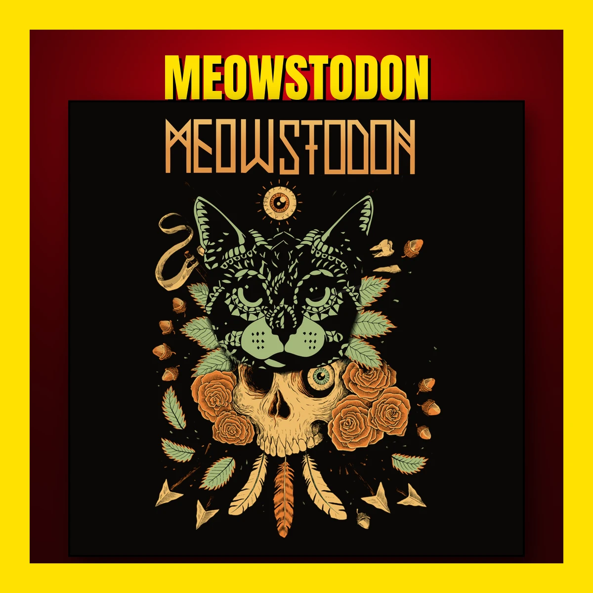 Meowstodon cat metal cover art