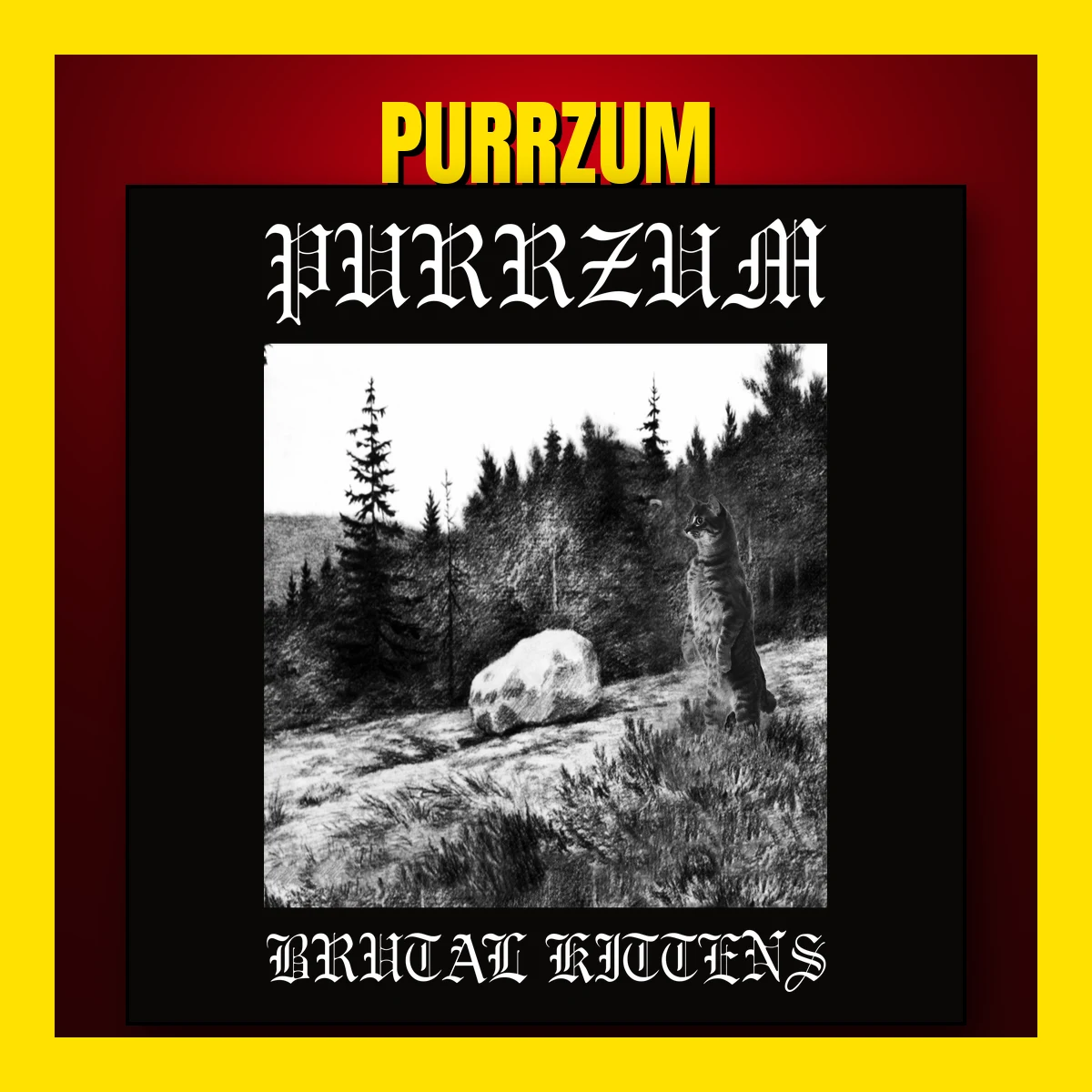 Purrzum cat metal cover art